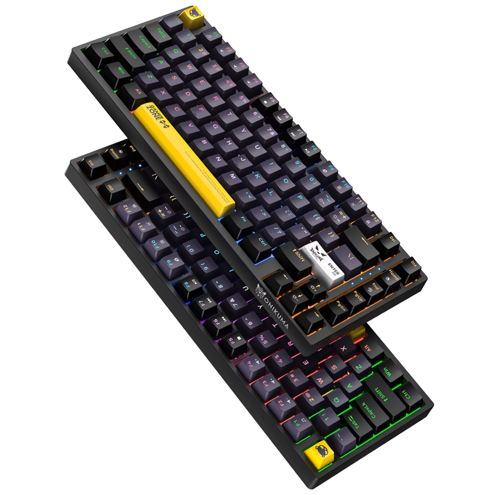 Teclado Gamer Mecânico Onikuma G58 USB / RGB / Tea / Inglês - Preto