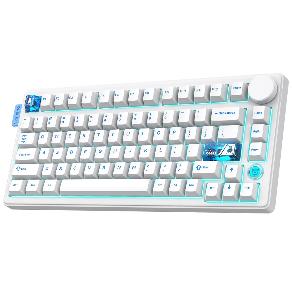 Teclado Gamer Mecânico Onikuma MT706 Wireless / RGB / Inglês - Branco