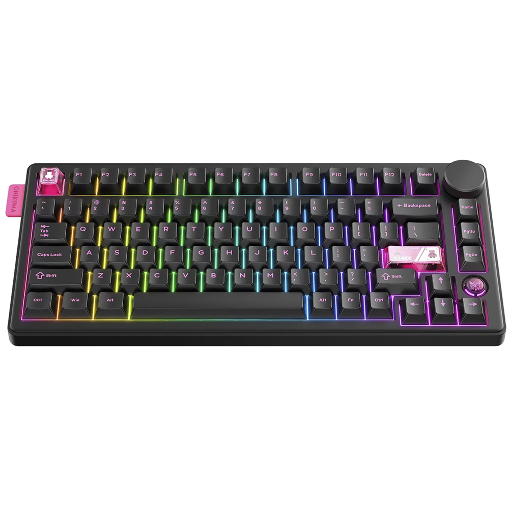 Teclado Gamer Mecânico Onikuma MT706 Wireless / RGB / Inglês - Preto