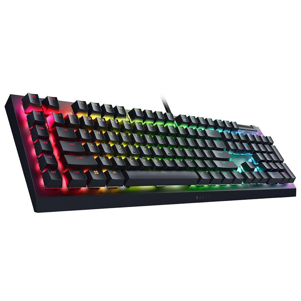 Teclado Gamer Mecânico Razer Blackwidow V4 X USB / RGB / Yellow / Espanhol - Preto (RZ03-04702800-R311)