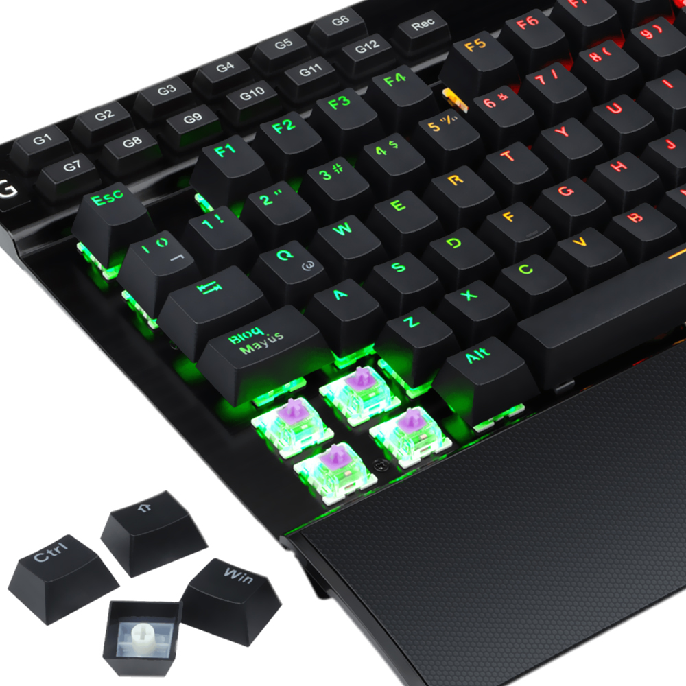 Teclado Gamer Mecânico Redragon K550RGB-1 Yama USB / RGB / Espanhol - Preto