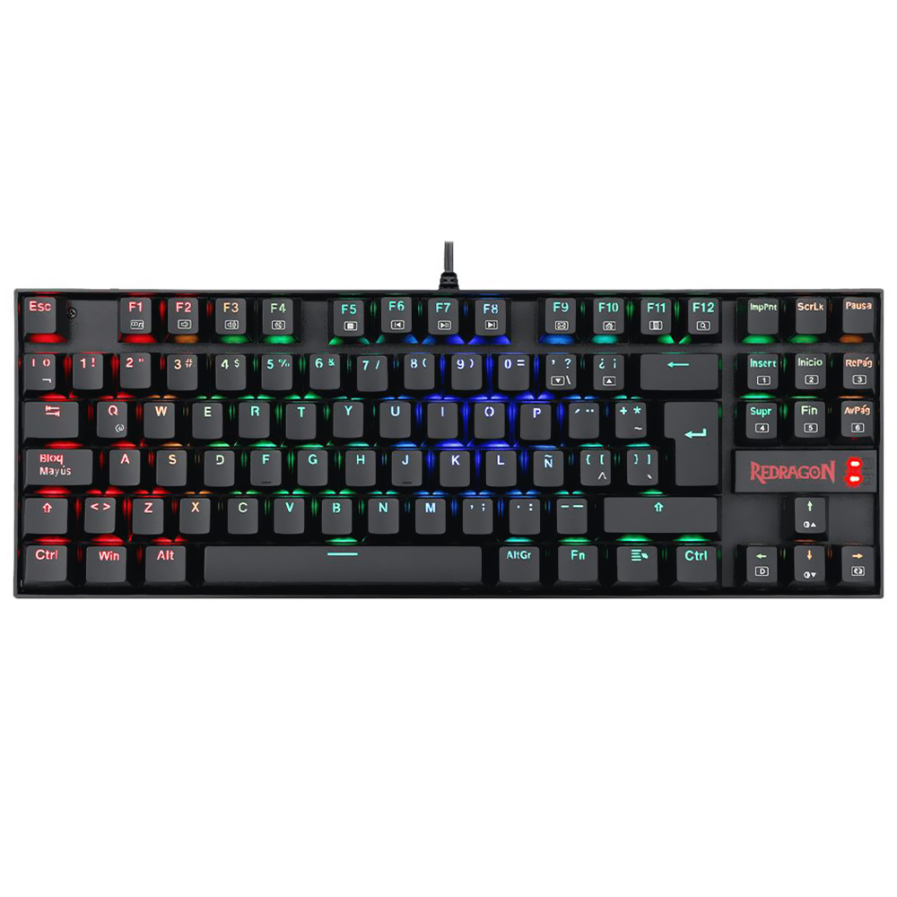 Teclado Gamer Mecânico Redragon K552RGB-1 Kumara USB / RGB / Espanhol - Preto