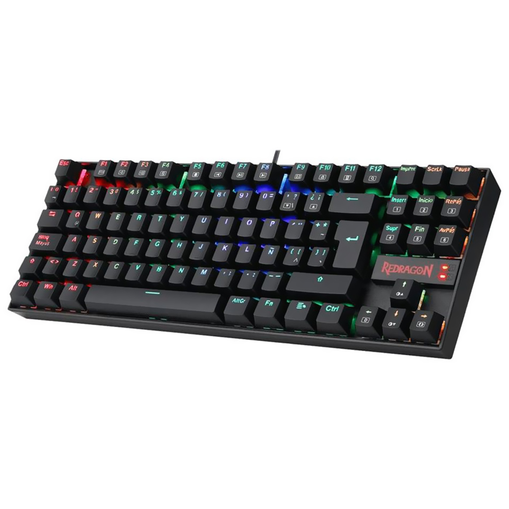 Teclado Gamer Mecânico Redragon K552RGB-1 Kumara USB / RGB / Espanhol - Preto