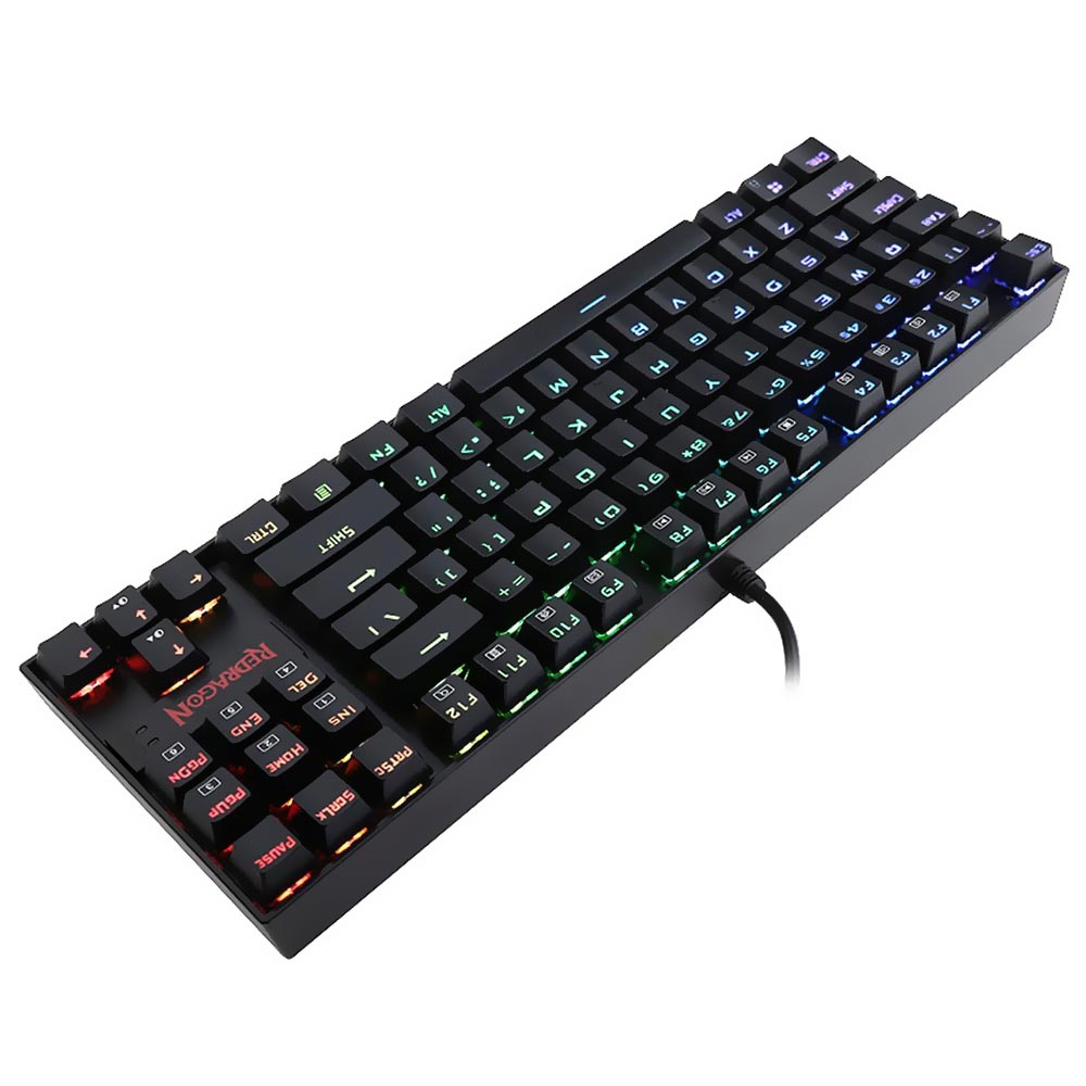 Teclado Gamer Mecânico Redragon K552RGB-1 Kumara USB / RGB / RED / Inglês - Preto