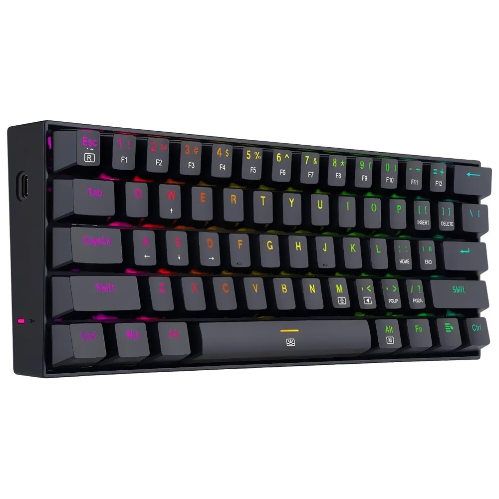 Teclado Gamer Mecânico Redragon K630RGB Dragonborn USB / RGB / Blue / Inglês - Preto