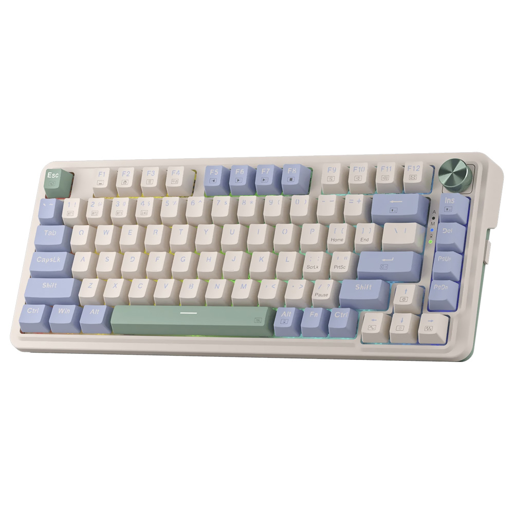 Teclado Gamer Mecânico Redragon K673CPG-RGB-PRO Ucal Pro Wireless / RGB / RED / Inglês - Branco / Verde