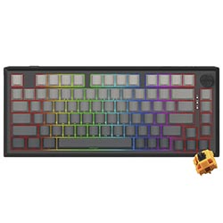 Teclado Gamer Mecânico Redragon K687GG-RGB-PRO Penumbra Pro Wireless / RGB / Inglês - Preto / Cinza