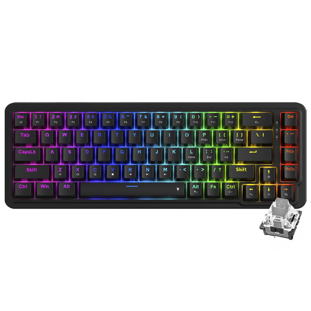 Teclado Gamer Mecânico Redragon K709-RGB Nova USB / RGB / Inglês - Preto