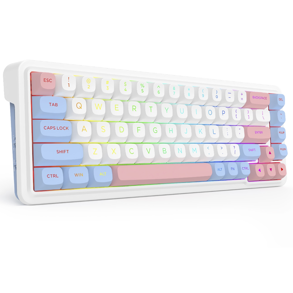 Teclado Gamer Mecânico Redragon K709WBP-RGB-PRO Nova Pro USB / RGB / Inglês - Branco