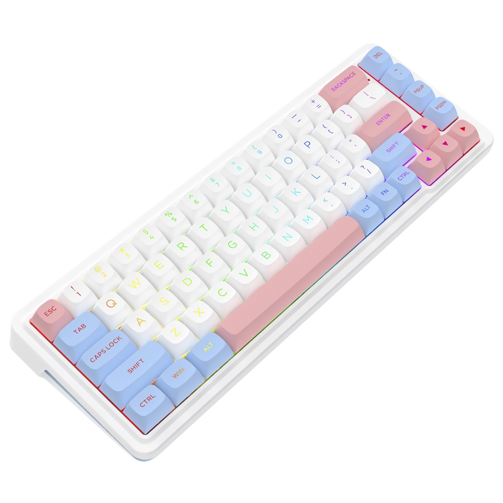 Teclado Gamer Mecânico Redragon K709WBP-RGB-PRO Nova Pro USB / RGB / Inglês - Branco