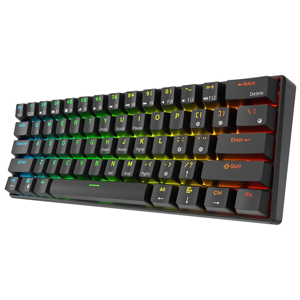 Teclado Gamer Mecânico Royal Kludge Mini RK61 Wireless / RGB / RED ...