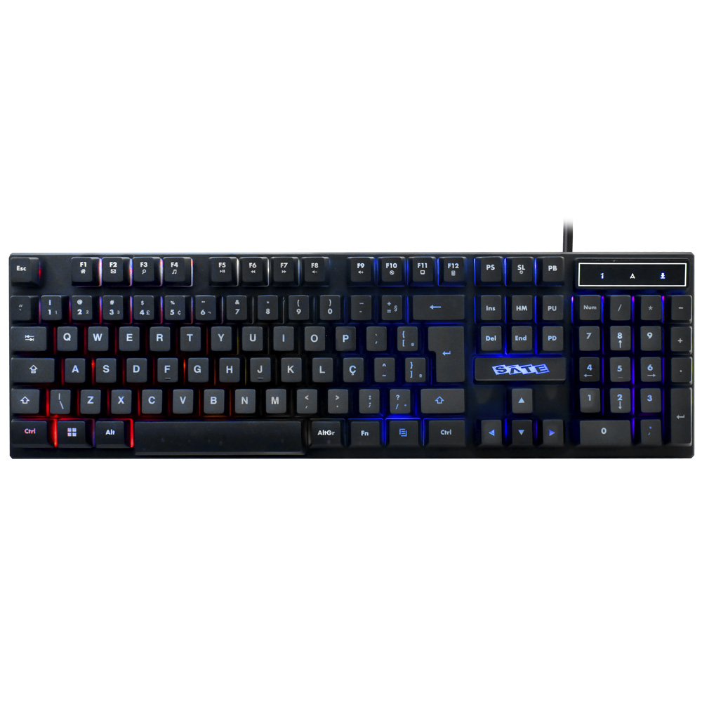 Teclado Gamer Mecânico Satellite AK-891 USB / RGB / Português - Preto