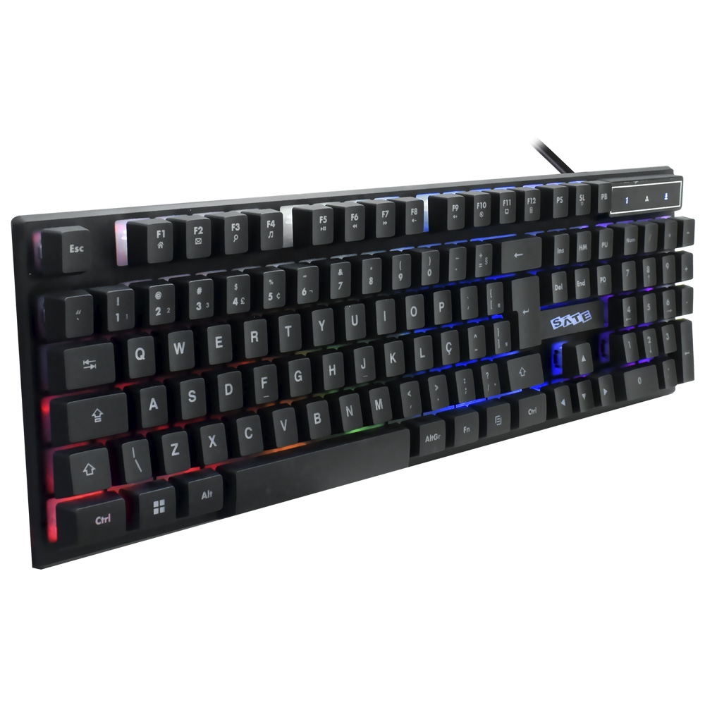 Teclado Gamer Mecânico Satellite AK-891 USB / RGB / Português - Preto