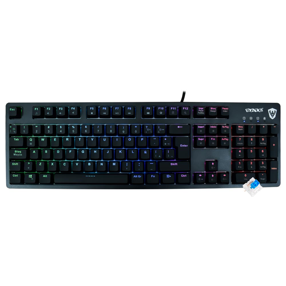 Teclado Gamer Mecanico Satellite K62 USB / RGB / Espanhol - Preto