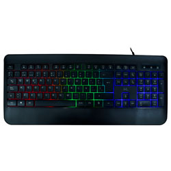 Teclado Gamer Mtek KB-7701LR USB / RGB / Espanhol - Preto