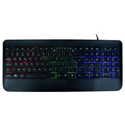 Teclado Gamer Mtek KB-7701LR USB / RGB / Português - Preto