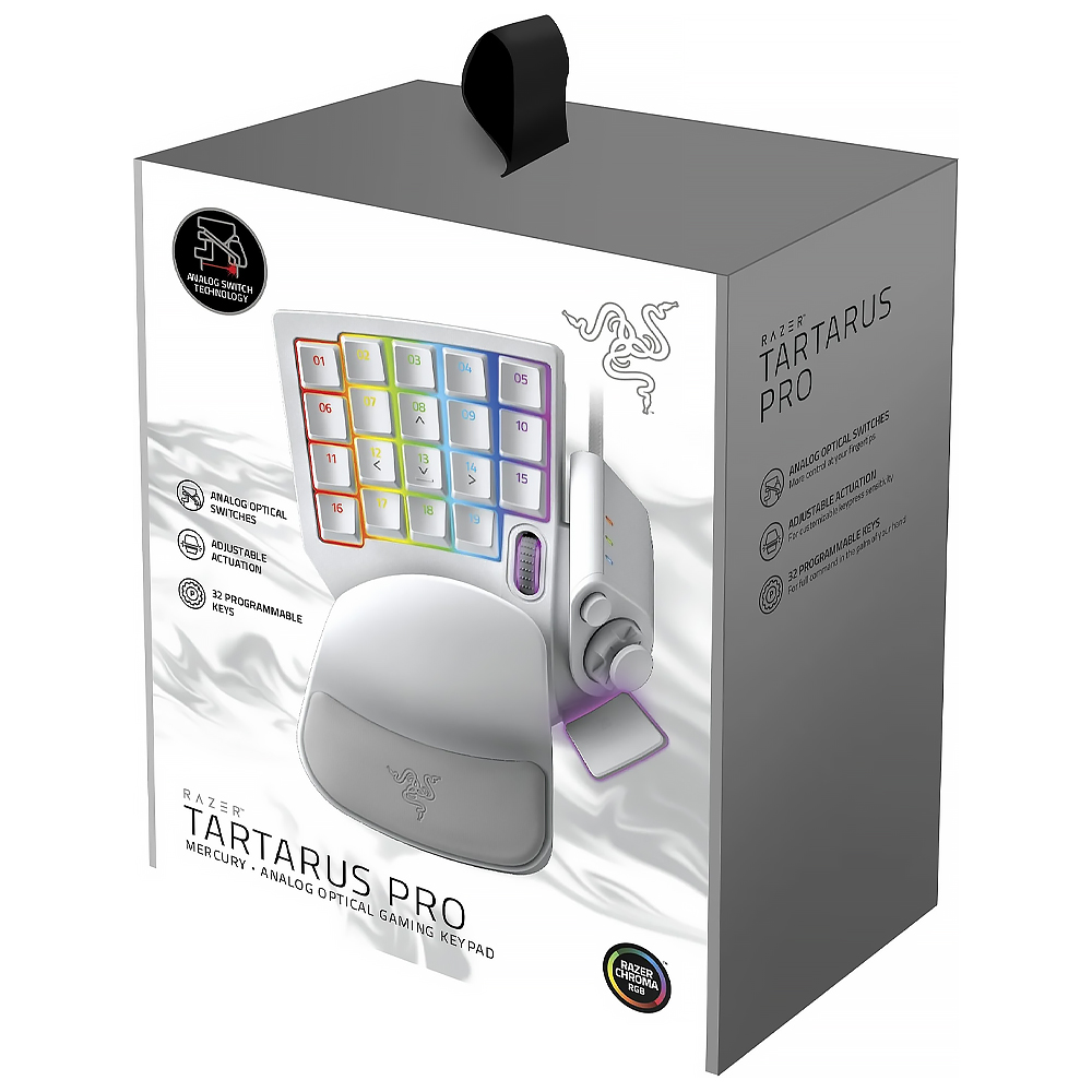Teclado Gamer Razer Tartarus Pro USB / RGB - Mercury (RZ07-03110200-R3M1)
