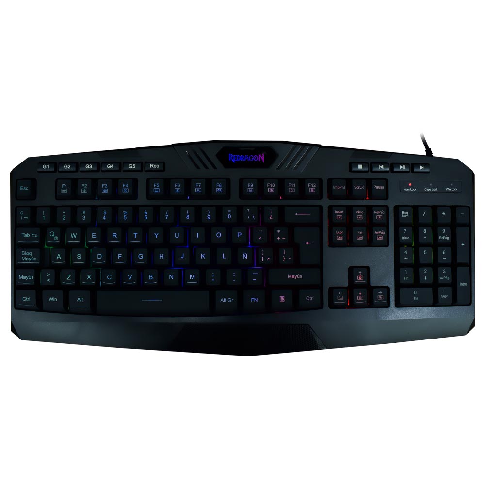 Teclado Gamer Redragon K503A Harpe Pro USB / RGB / Espanhol - Preto