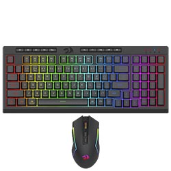 Teclado Gamer Redragon S142 Rylo Pro Combo Wireless / RGB / Inglês - Preto