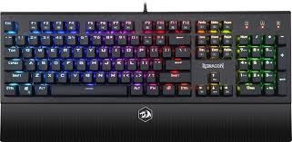 TECLADO GAMER USB REDRAGON K569RGB ARYAMAN MECHANICAL BROWN INGLES PRETO