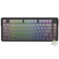 TECLADO GAMER WIRELESS REDRAGON K673SP-RGB-PRO UCAL PRO MECHANICAL BLUETOOTH RGB MINT INGLES PRETO/CINZA