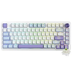 TECLADO GAMER WIRELESS REDRAGON K673WBP-RGB-MAX UCAL MAX MINI MECHANICAL GREEN INGLES BRANCO/AZUL 