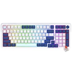 TECLADO GAMER WIRELESS REDRAGON K686WB-RGB-PRO EISA MECHANICAL RED BLUETOOTH INGLES BRANCOAZUL 