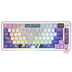 TECLADO GAMER WIRELESS REDRAGON K708AK-RGB-PRO FLEKACT PRO MECHANICAL BLUETOOTH INGLES AZUL/BRANCO 