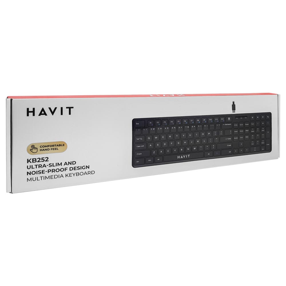 Teclado Havit HV-KB252 USB / Inglês - Preto