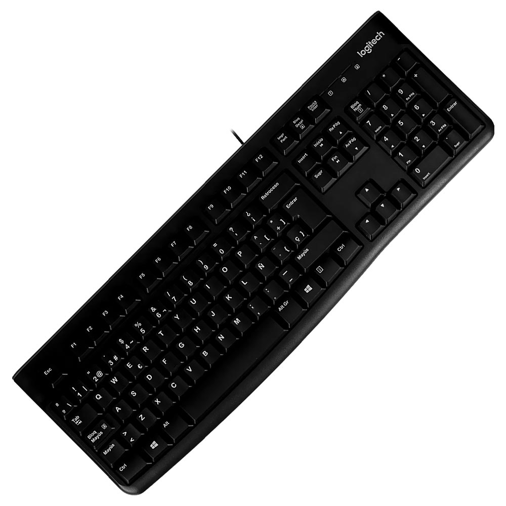 Teclado Logitech K120 USB / Espanhol - Preto (920-004422)