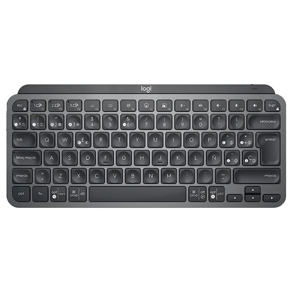 Teclado Logitech MX Keys Mini Wireless / Backlight / Espanhol - Preto / Cinza (920-010476)