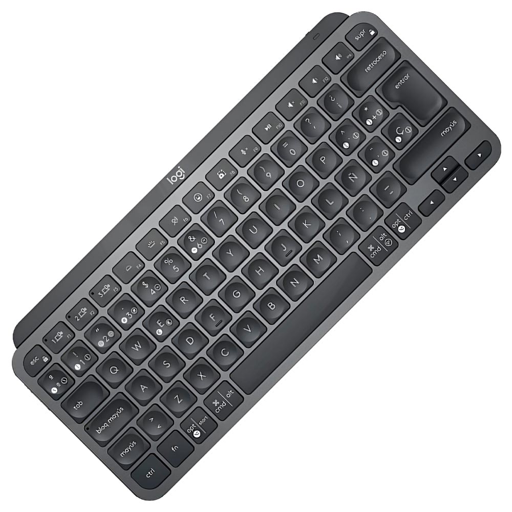 Teclado Logitech MX Keys Mini Wireless / Backlight / Espanhol - Preto / Cinza (920-010476)