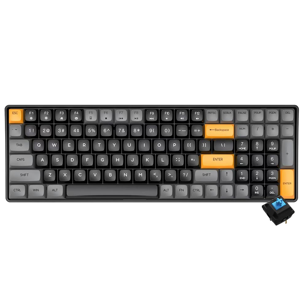 Teclado Mecânico Aigo A100 Wireless / Inglês - Preto