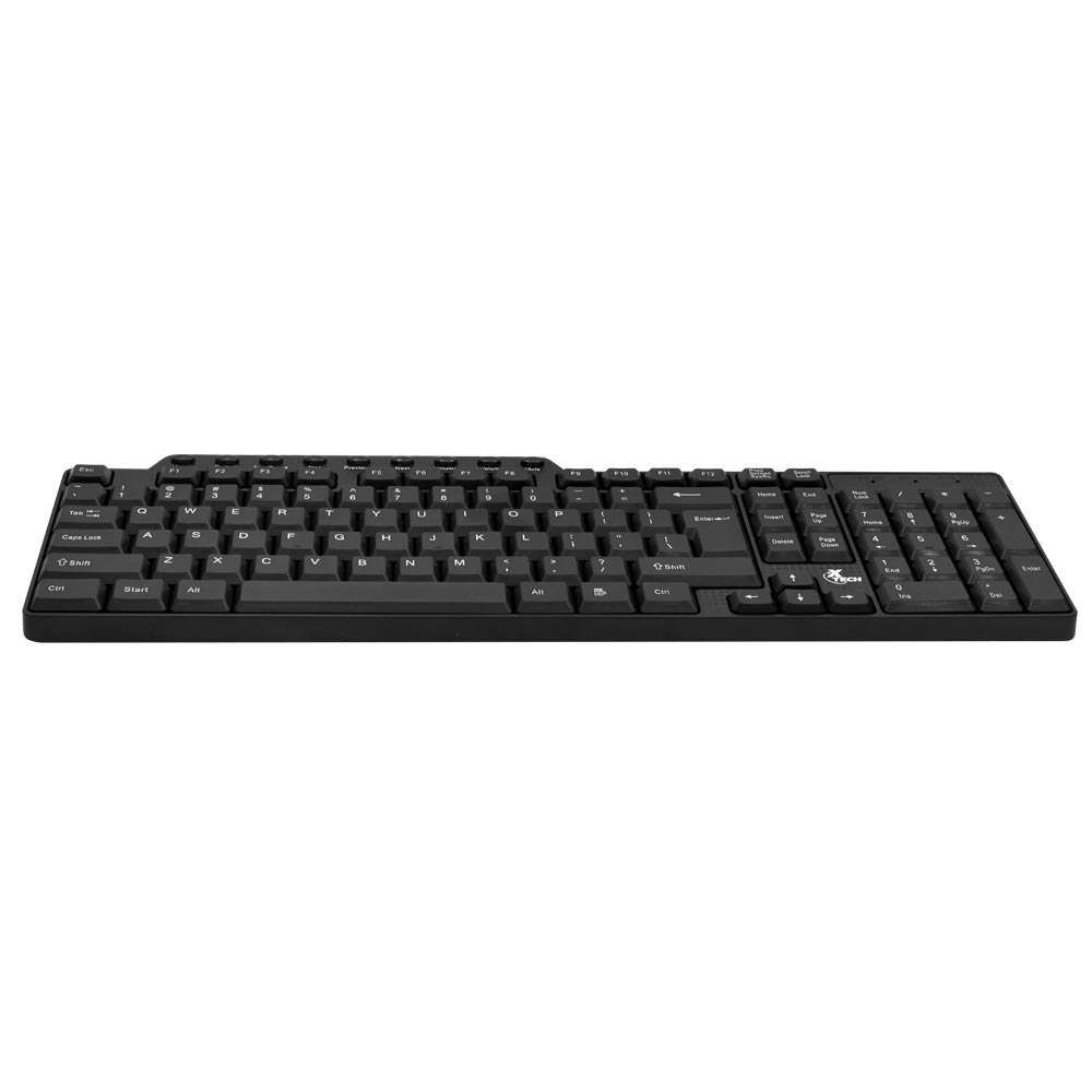 Teclado Xtech XTK-160E Multimedia USB / Inglês - Preto