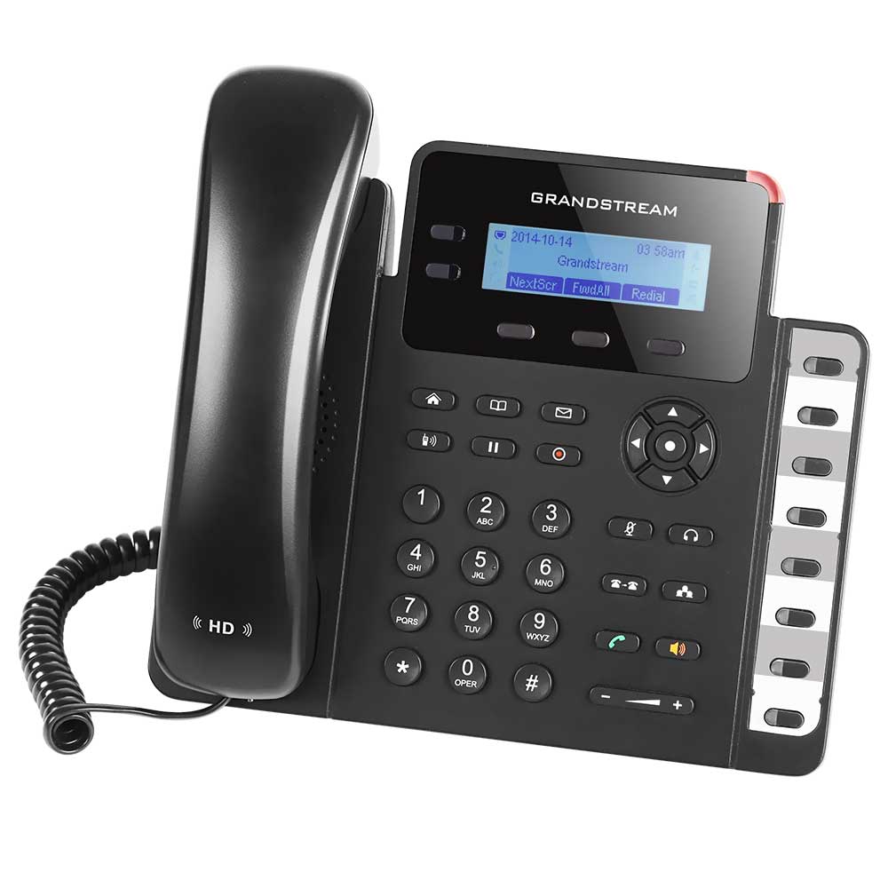 Telefone IP Grandstream GXP1628 Com Fio / 2 Linhas - Preto