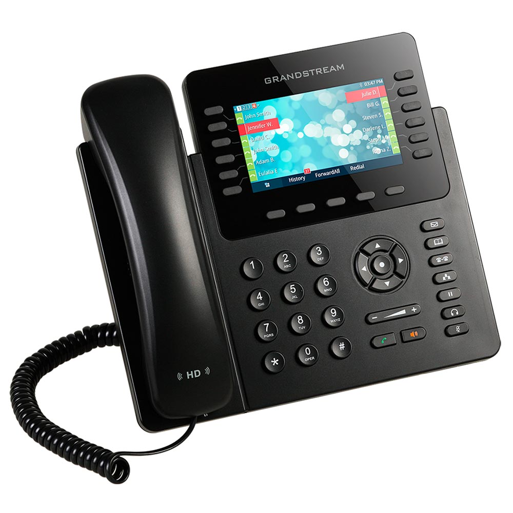 Telefone IP Grandstream GXP2170 HD Com Fio / 12 Linhas / 6 Sip / Bivolt - Preto