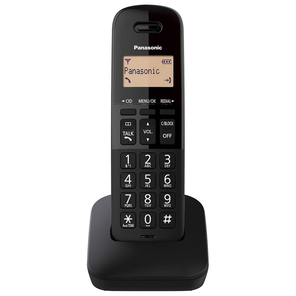 Telefone Panasonic KX-TGB310LAB Sem Fio / Base / Bina / Bivolt - Preto