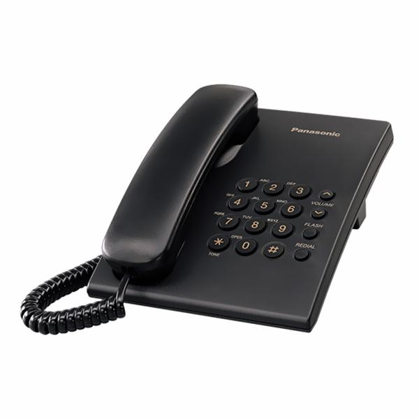 Telefone Panasonic KX-TS500LX1B Com Fio - Preto