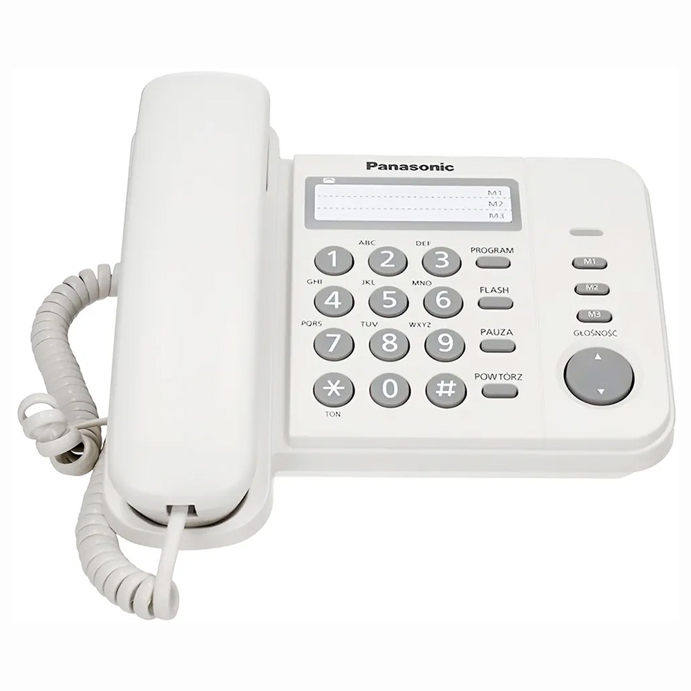 Telefone Panasonic KX-TS520LX Com Fio - Branco