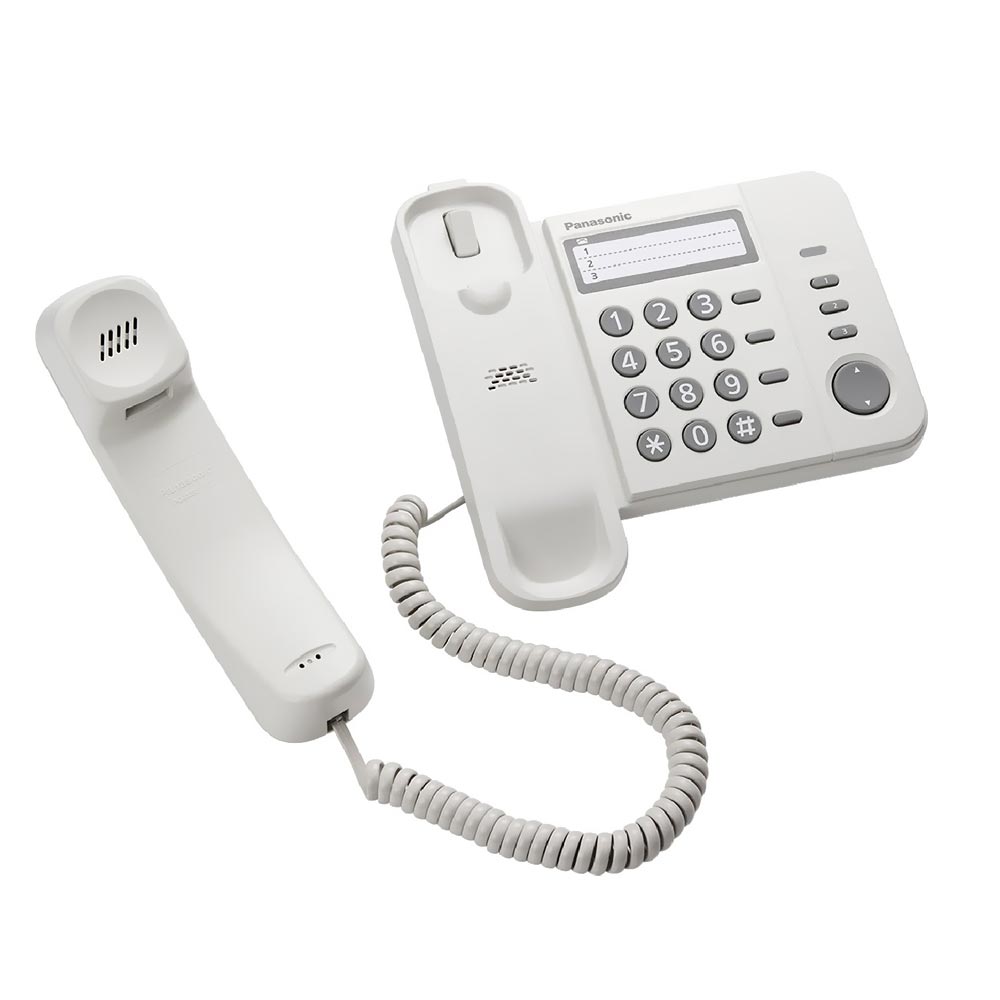 Telefone Panasonic KX-TS520LX Com Fio - Branco