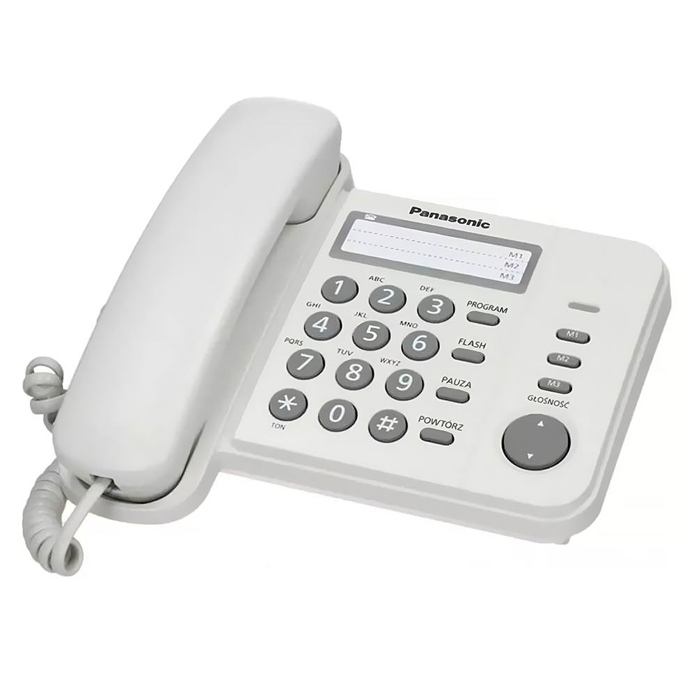 Telefone Panasonic KX-TS520LX Com Fio - Branco