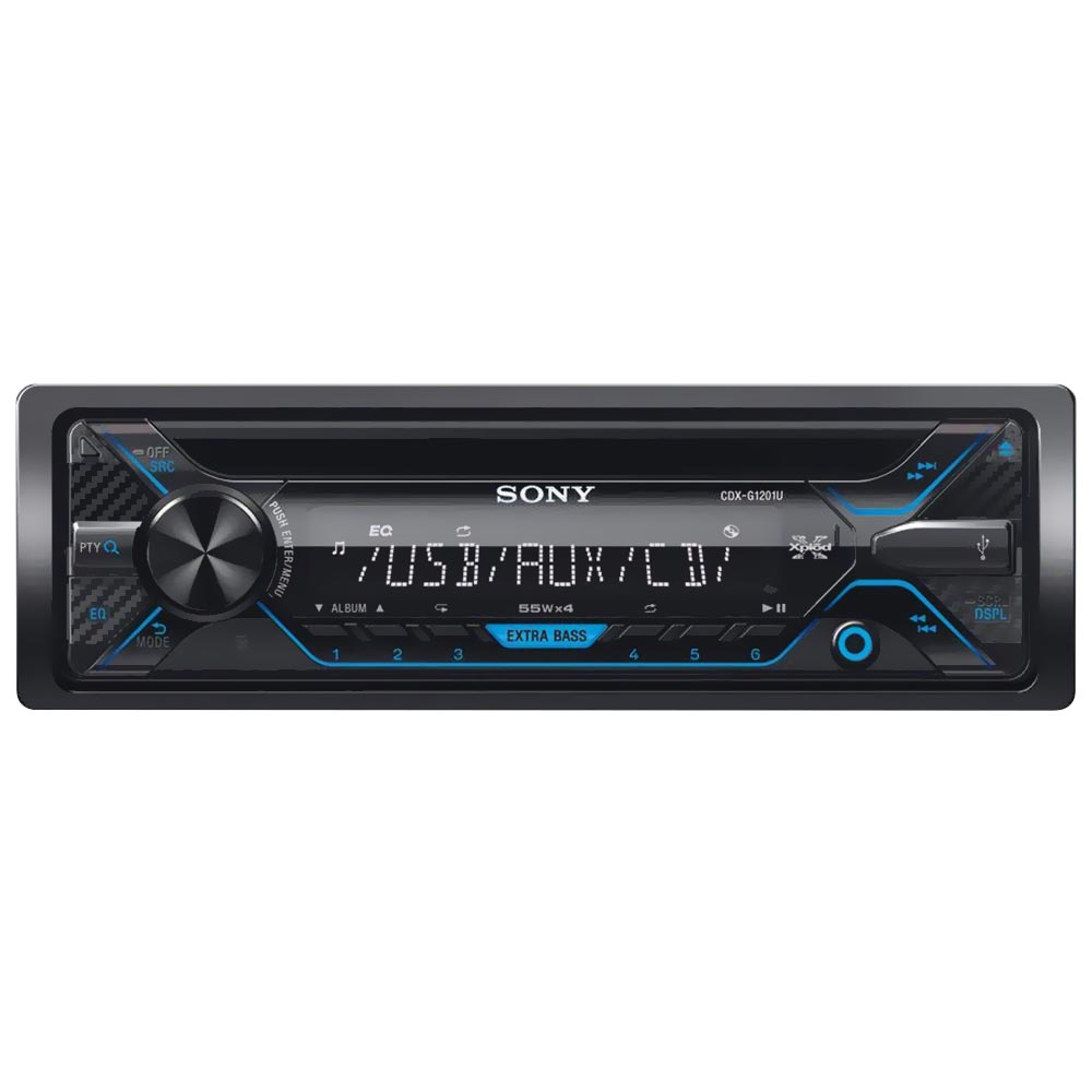 Toca CD Sony CDX-G1201U USB / FM / RCA / Aux - Preto