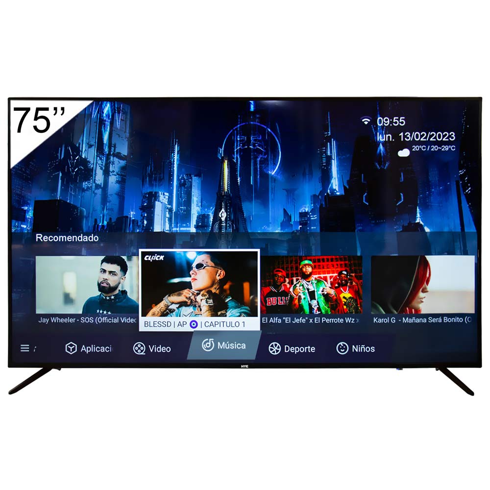 TV Smart HYE HYE75ATUH 75" Ultra HD / 4K / LED - Preto