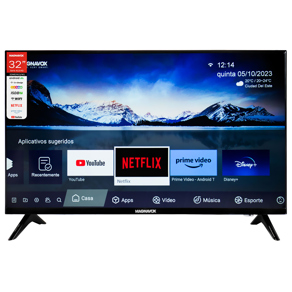 TV Smart Magnavox 32MEZ413/M1 32" HD / LED - Preto