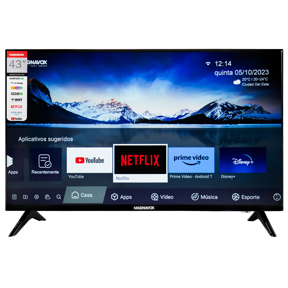 TV Smart Magnavox 43MEZ443/M1 43" Full HD / LED - Preto