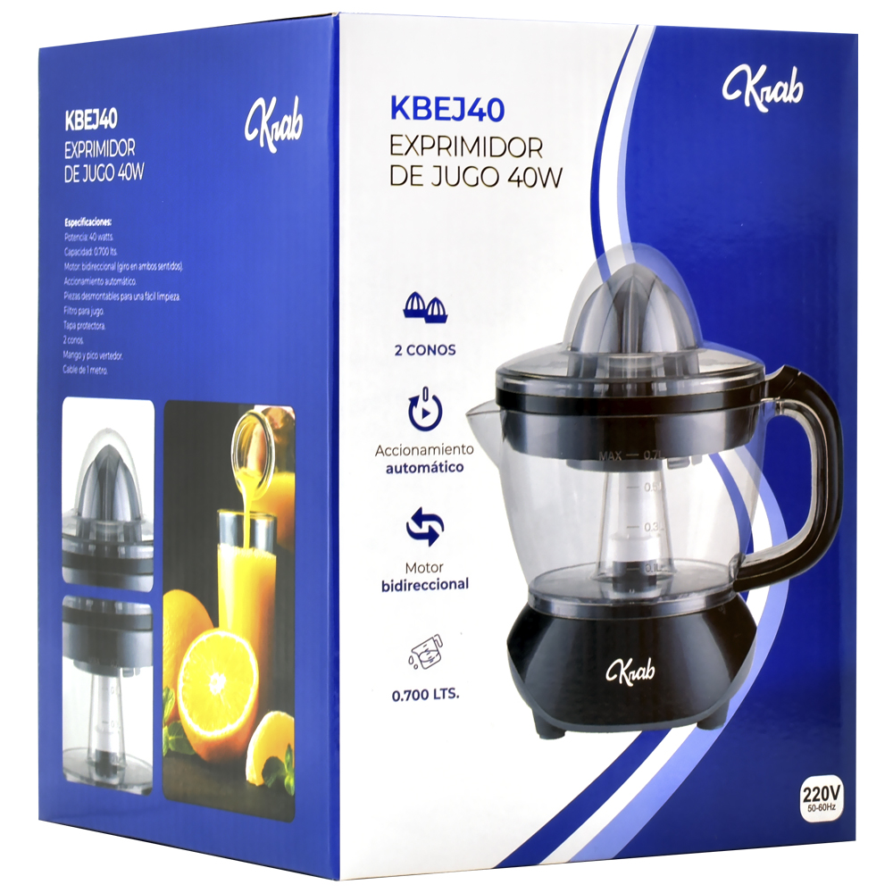 Extrator de Suco KRAB KBEJ40 40W / 220V - Preto