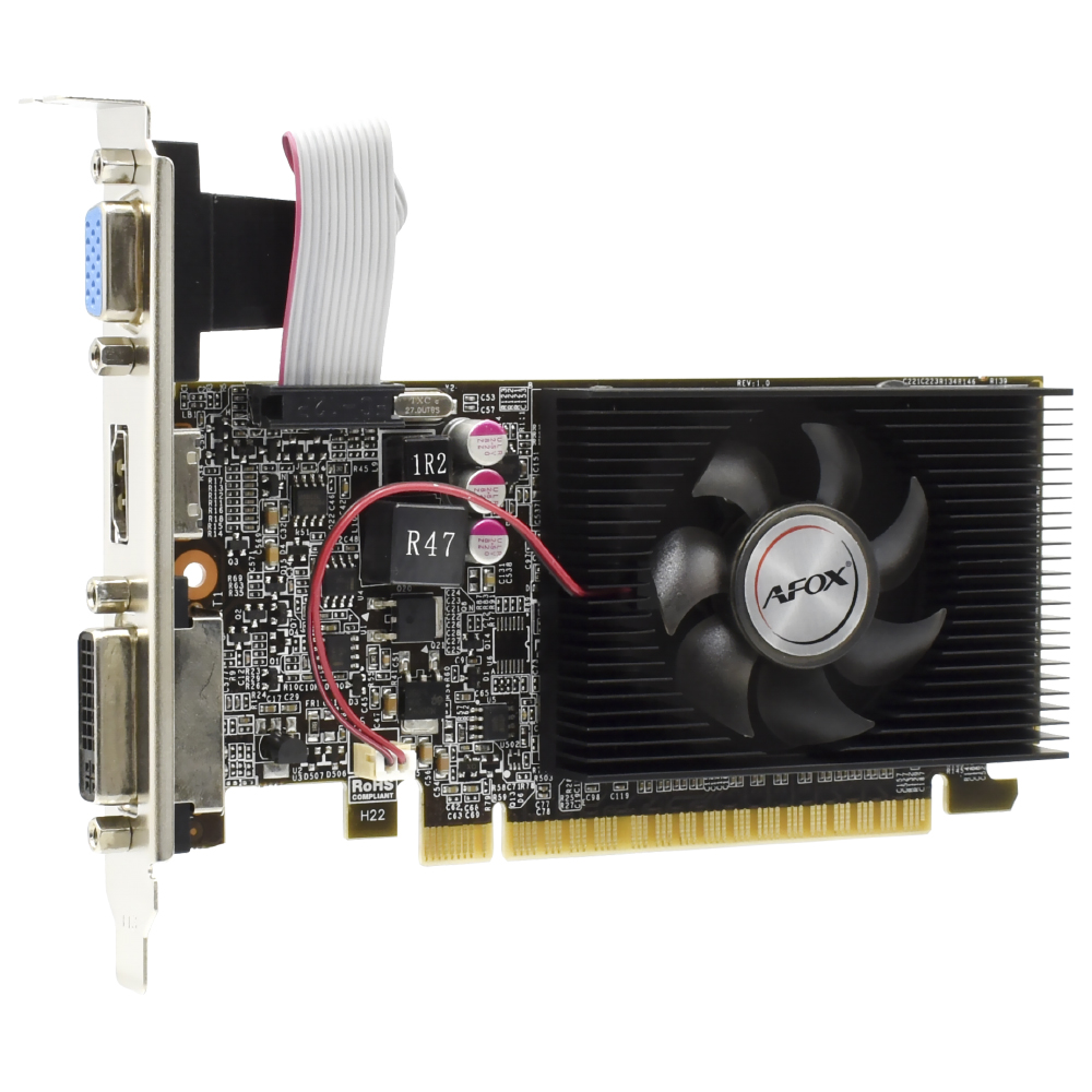 Placa de Vídeo AFOX 1GB GeForce GT610 DDR3 - AF610-1024D3L7-V5