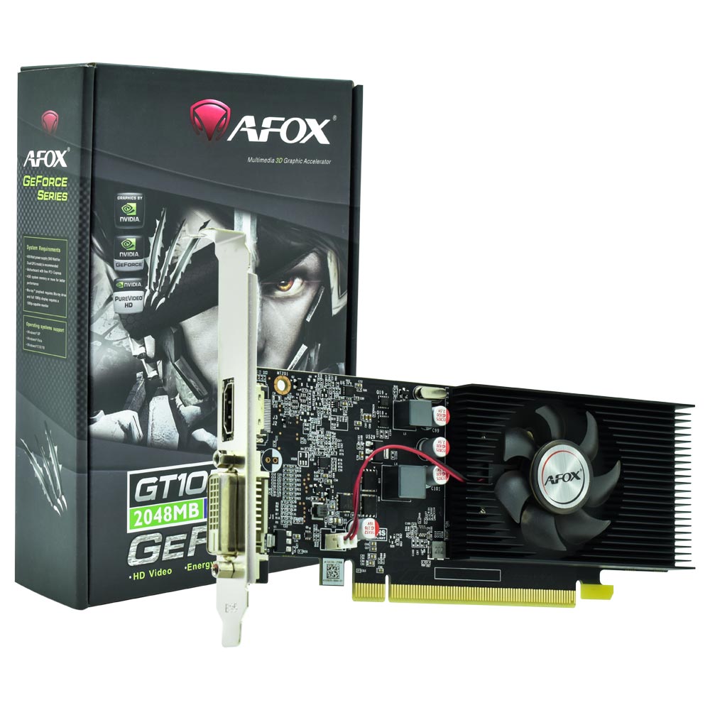 Placa de Vídeo AFOX 2GB GeForce GT1030 GDDR5 - AF1030-2048D5L4-V3