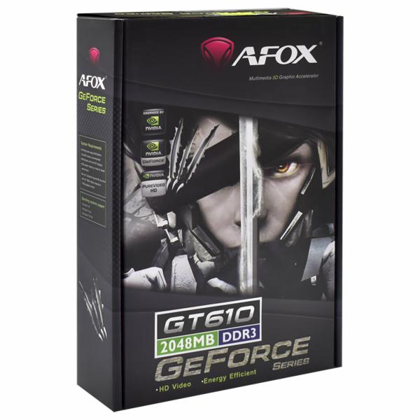 Placa de Vídeo AFOX 2GB GeForce GT610 DDR3 - AF610-2048D3L5