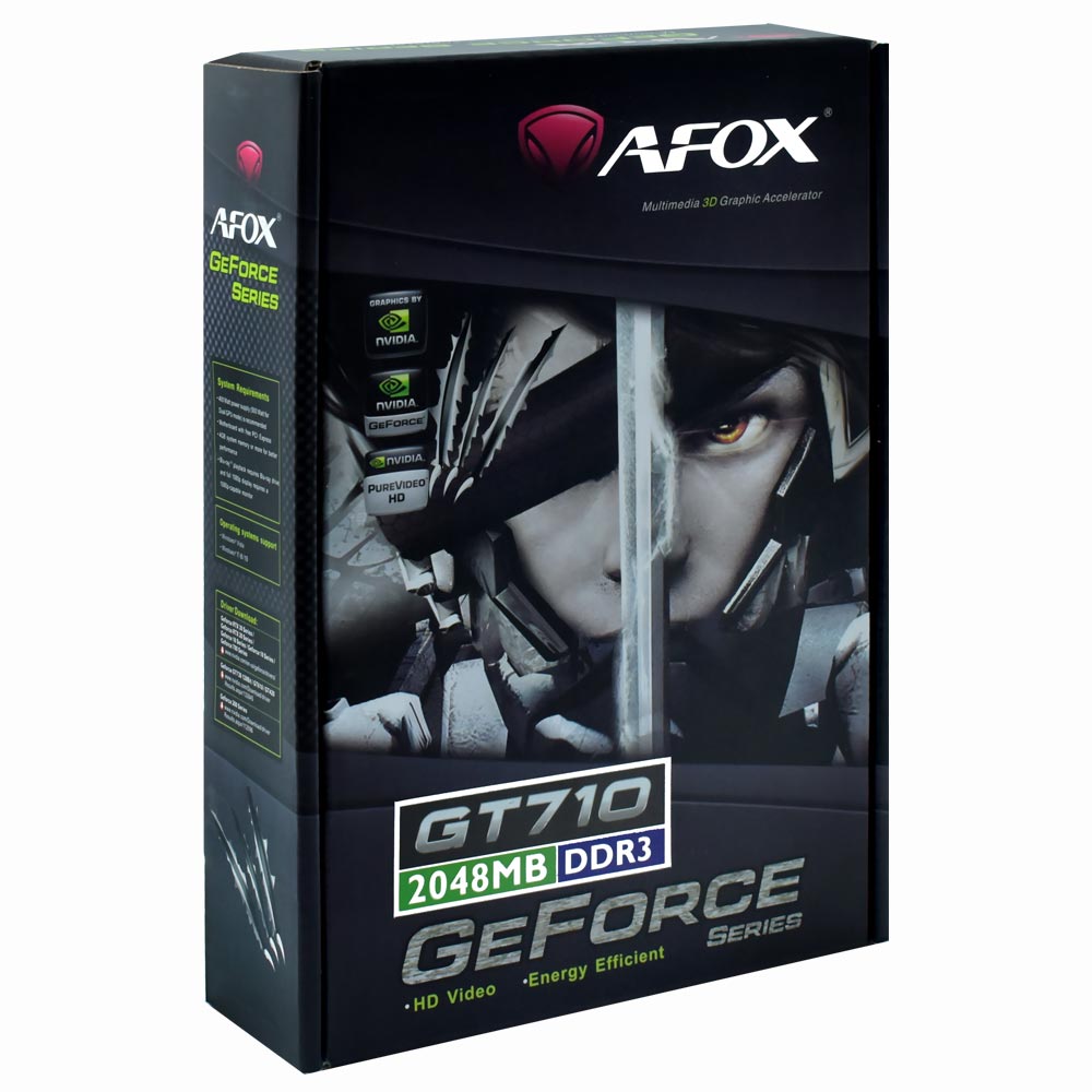 Placa de Vídeo AFOX 2GB GeForce GT710 DDR3 - AF710-2048D3L5-V3